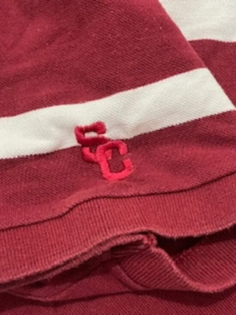 Joe College Authentic USC Trojan Polo Logo Shirt‎ Men’s Size XL